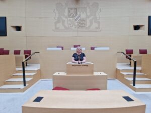 Julia Gebert im Bayerischen Landtag